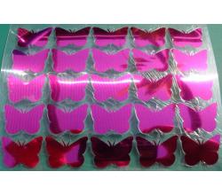 25 Buegelpailletten  Schmetterlinge spiegel pink